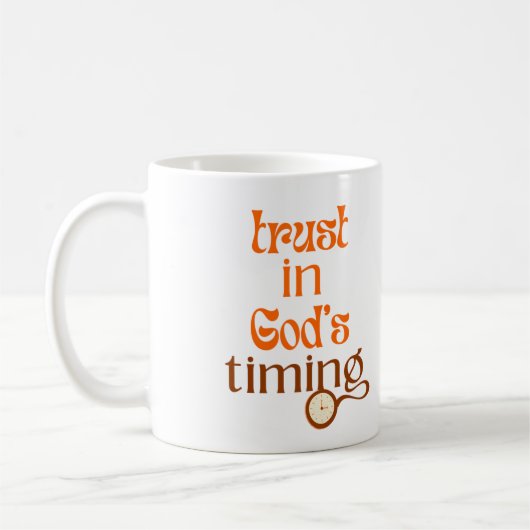 Mug Confiance dans le Timing de Dieu (Gauche)