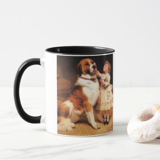Mug Confiance de Charles Burton Barber, Saint Bernard  (Avec donut)