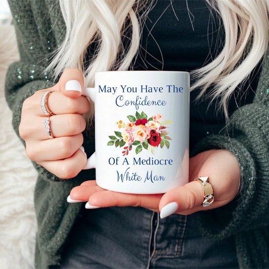 Mug confiance d'un homme blanc médiocre