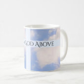 Mug Confiance en Dieu Croix Bleu clair Pâques (Devant droit)