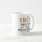 Mug Confiance Précède La Percée Foi Chrétienne (Devant droit)