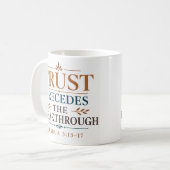 Mug Confiance Précède La Percée Foi Chrétienne (Devant gauche)