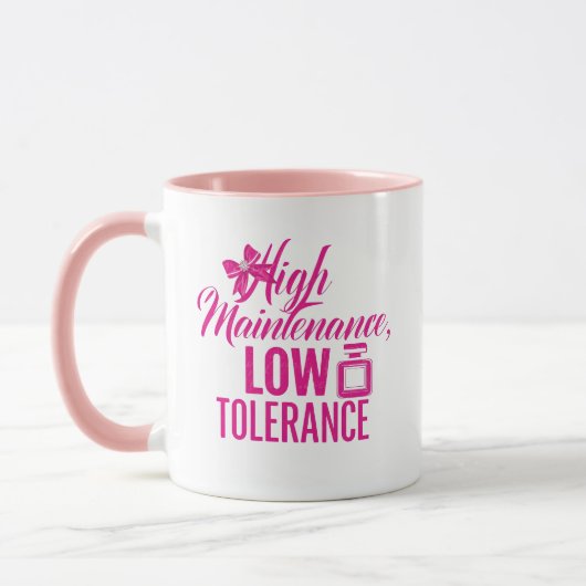 Mug Confident High Standards Saying (Gauche)