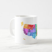 Mug Configuration de texte de typographie des (Devant gauche)