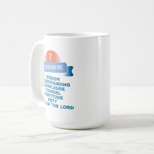 Mug Confirmation 7 Dons de l'Esprit Saint (Devant gauche)
