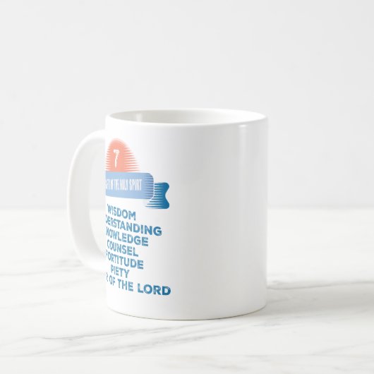 Mug Confirmation 7 Dons de l'Esprit Saint (Devant gauche)