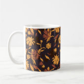 Mug Confleurs modernes élégants Jaune Orange gris fonc (Gauche)