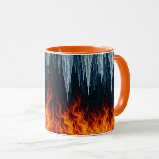 Mug Conflit de feu et de glace - Contraste élémentaire (Devant droit)