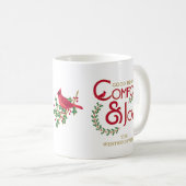 Mug Confort et joie Typographie de Noël personnalisée (Devant droit)