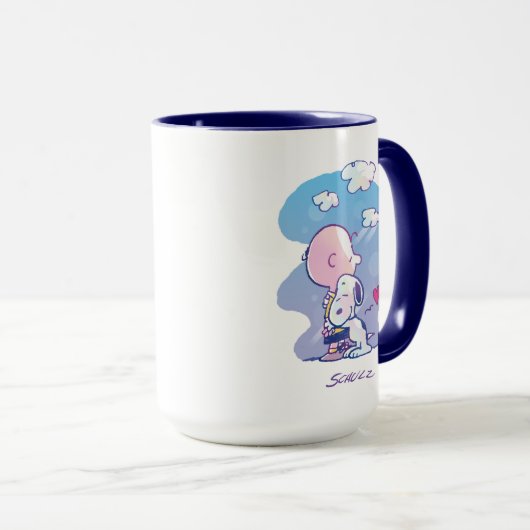 Mug Confort et sécurité | Charlie & Snoopy Hug (Devant droit)