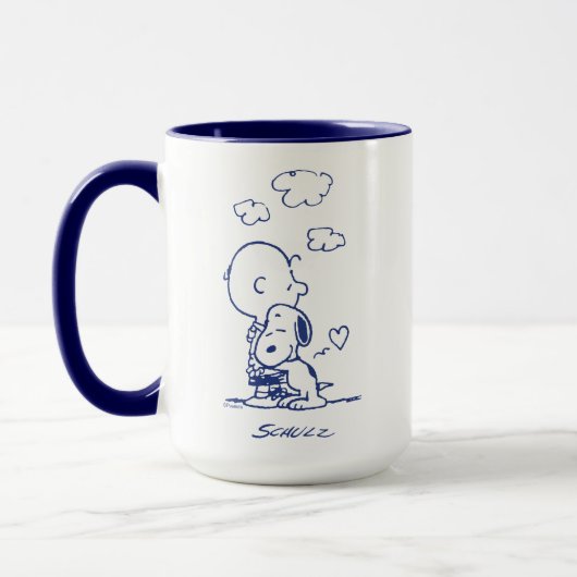 Mug Confort et sécurité | Charlie & Snoopy Hug (Gauche)