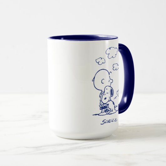 Mug Confort et sécurité | Charlie & Snoopy Hug (Devant droit)