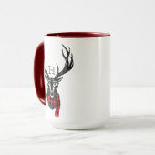 Mug Confortable et chaleureux | Monogramme de cerfs de (Devant gauche)