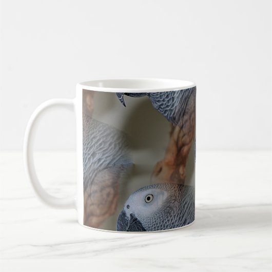Mug Congo : Le perroquet gris (Gauche)