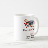 Mug ConGRADulations, Cadeau de Graduation personnalisé (Devant droit)