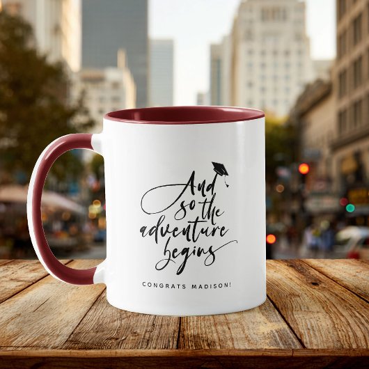 Mug Congrats de Script de Graduation Moderne Citation
