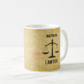 Mug Congrats d'études de droit Échelle de la justice (Devant droit)