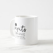 Mug Congrats Modernes Grad Graduation Cap Café (Devant gauche)