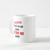 Mug Congrats que vous avez fait pour couper la (Devant gauche)