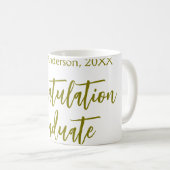 Mug Congratulations graduate golden name class 20XX si (Devant droit)