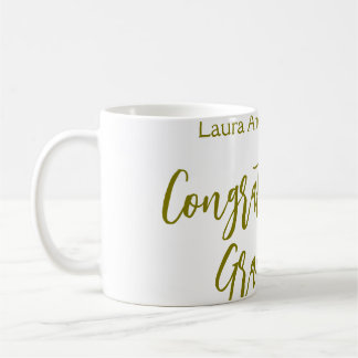Mug Congratulations graduate golden name class 20XX si