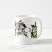 Mug Conifer d'hiver Crème florale Magnolia Peony Roses (Devant droit)