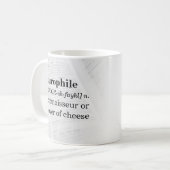 Mug Connaisseur de Turophile de fromage (Devant gauche)