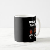 Mug Connaissez vos parasites Anti-Trump Funny Tick Res (Devant droit)