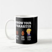 Mug Connaissez vos parasites Anti-Trump Funny Tick Res (Gauche)