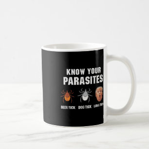 Mug Connaissez vos parasites - Drôle anti-Trump