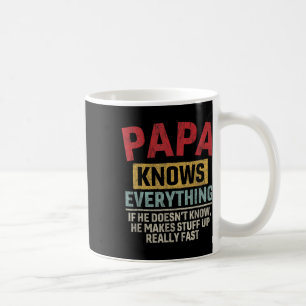 Mug Connaît Tout Drôle Fête des Pères Papa 