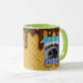 Mug Conne de gaufre à la crème glacée personnalisée (Devant droit)