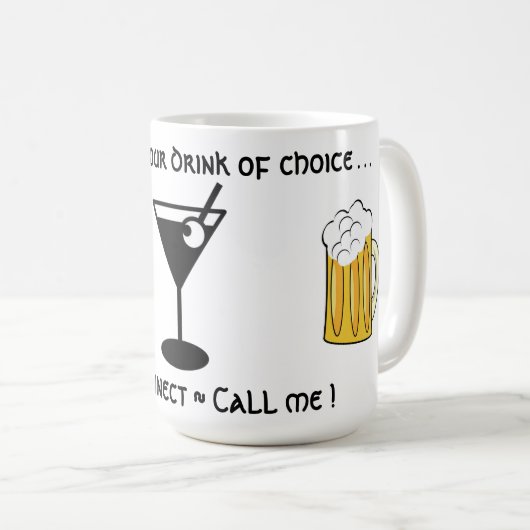 Mug Connect-Call Me - Boisson longue distance (Devant droit)