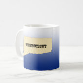 Mug - Connecticut State Map avec la ville (Devant gauche)