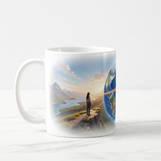 Mug Connexion Mondiale à travers les chemins de mo (Gauche)