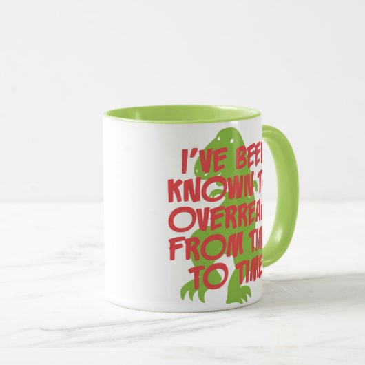 Mug Connu pour réagir en exagération (Devant droit)