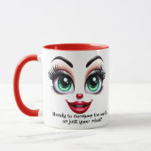 Mug Conquer World  Add Name Message Fabulous Eyes Face (Gauche)