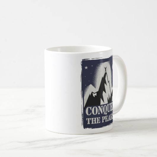 Mug Conquérir les pics Motivational Mountain Design (Devant droit)