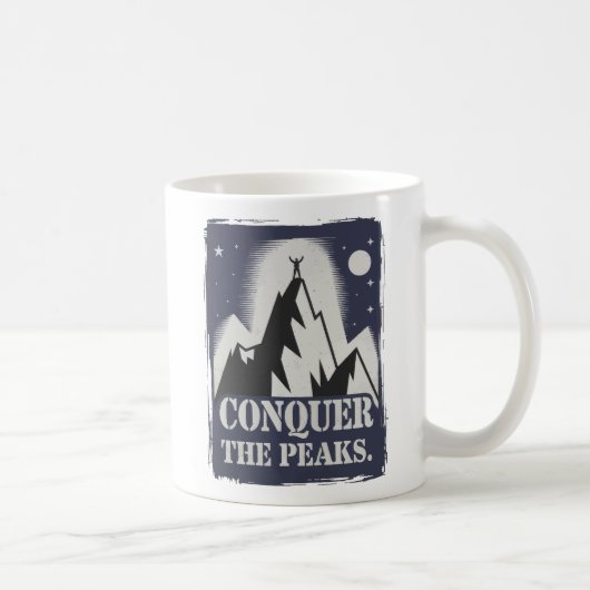 Mug Conquérir les pics Motivational Mountain Design (Droite)
