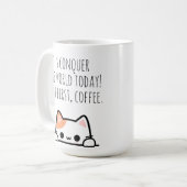 Mug "Conquérons le monde aujourd'hui ! Mais tout d'abo (Devant gauche)