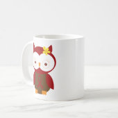 Mug Conscience de hibou de ruban de Bourgogne (Devant gauche)