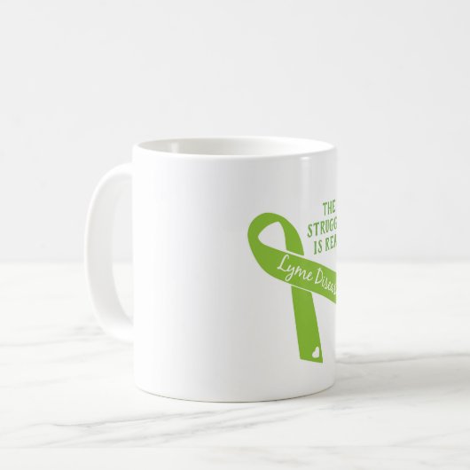 Mug Conscience de la maladie de Lyme - la lutte est (Devant gauche)