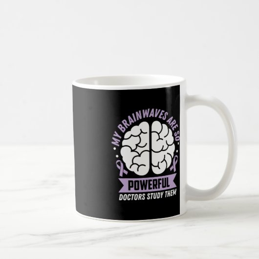 Mug Conscience de l'épilepsie Mes ondes cérébrales son (Droite)