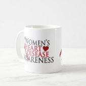 Mug Conscience de maladie cardiaque des femmes (Devant gauche)
