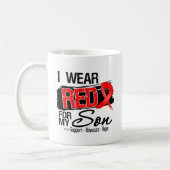 Mug Conscience rouge de ruban - fils (Gauche)