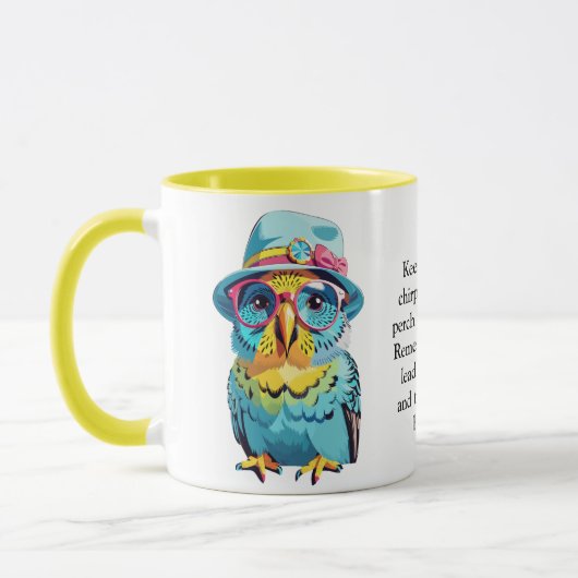 Mug Conseil Amusant D'Un Budgie (Gauche)