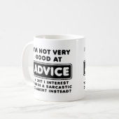 Mug Conseil contre Sarcasm Funny T-shirt (Devant gauche)