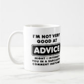 Mug Conseil contre Sarcasm Funny T-shirt (Gauche)
