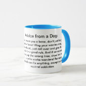 Mug Conseil Drôle D'Un Chien (Devant droit)