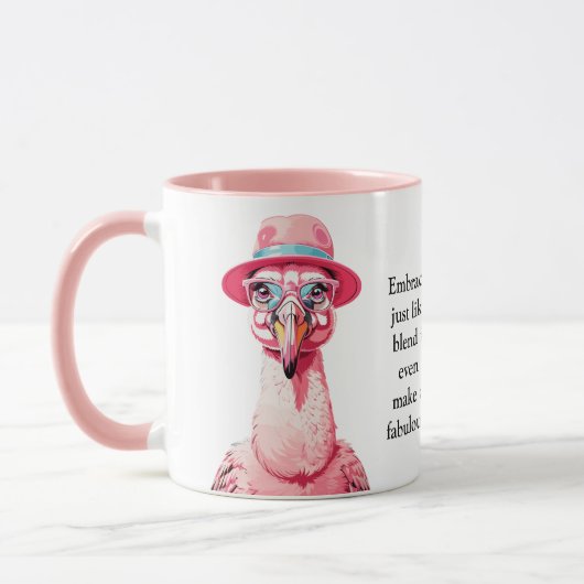Mug Conseil Drôle D'Un Flamant rose (Gauche)